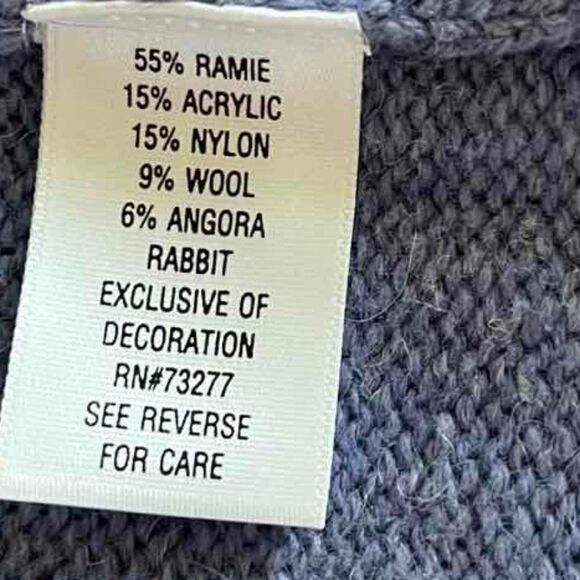 CROFF & BARROW Women's Vintage Purple Christmas Sweater with Buttons size PL - Picture 4 of 10